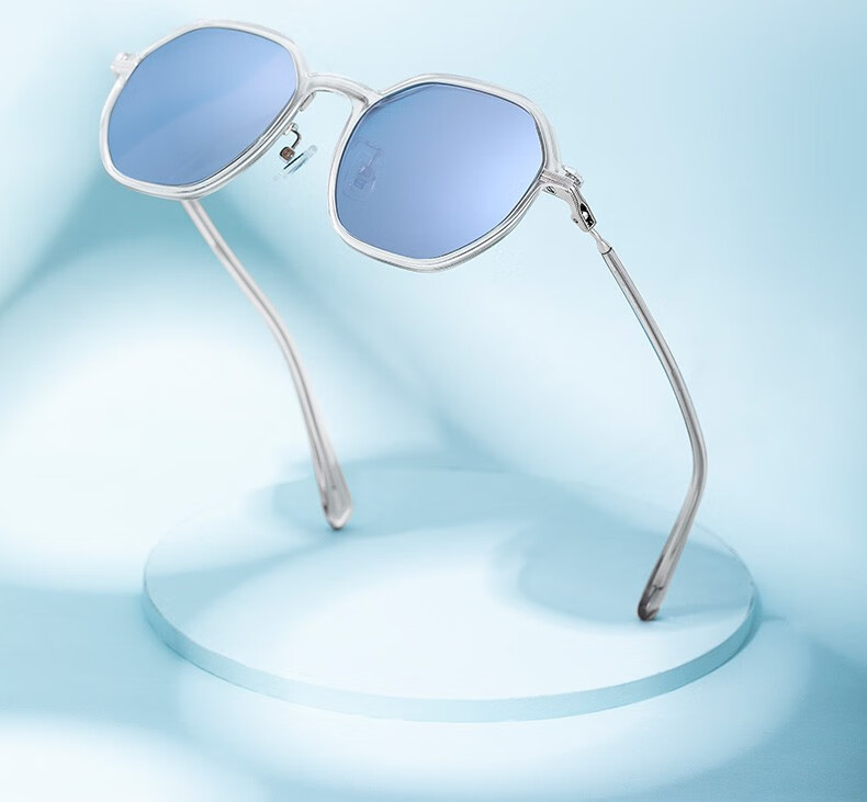 sbprc圣大保罗近视太阳镜女眼镜架多边形圆框夹片偏光套镜s2902029020