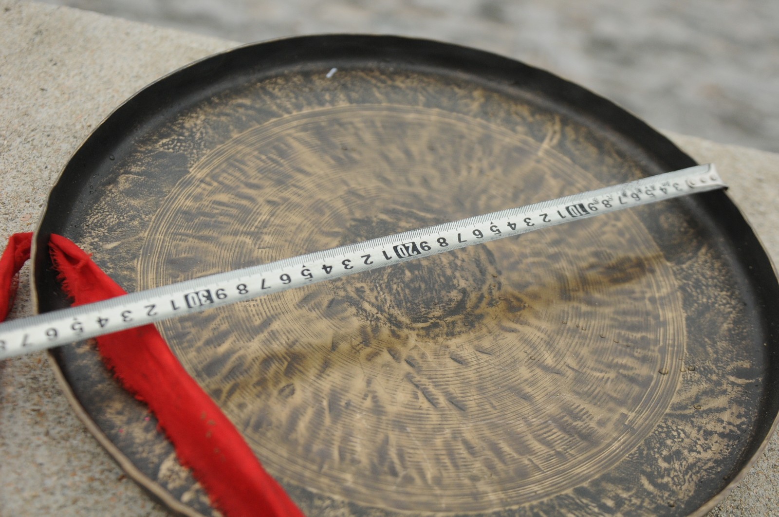 倾时3640cm开道锣纯手工抄锣河南安徽常用青铜大锣老铜锣直边凸底锣36