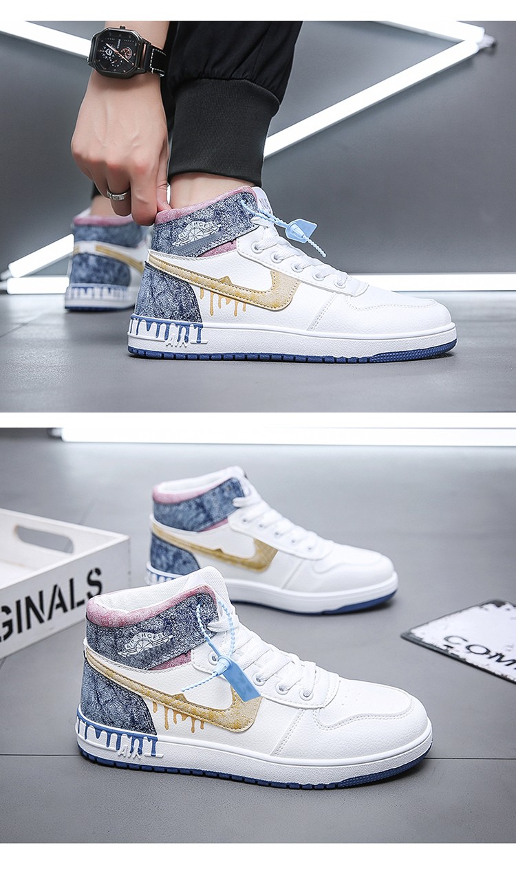 work cool莆田空军一号aj冰淇淋高帮男鞋超纤运动鞋休闲板鞋秋冬纯原