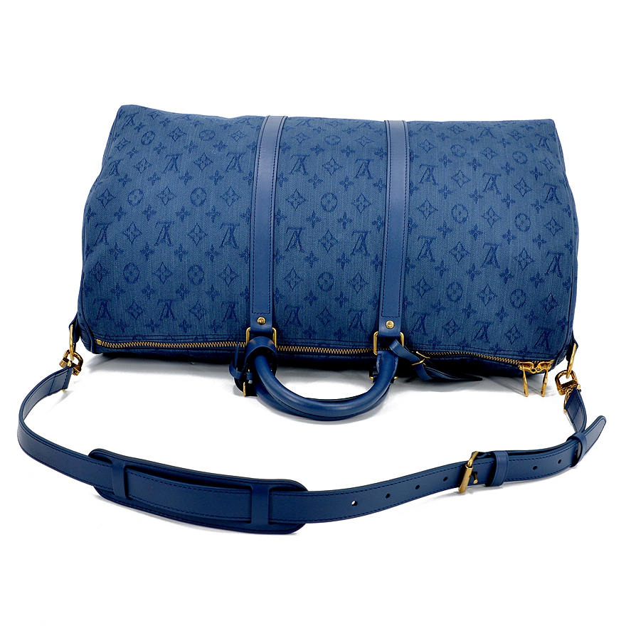 降价拍99新未使用lv路易威登keepall50牛仔旅行袋手提单肩包m44645