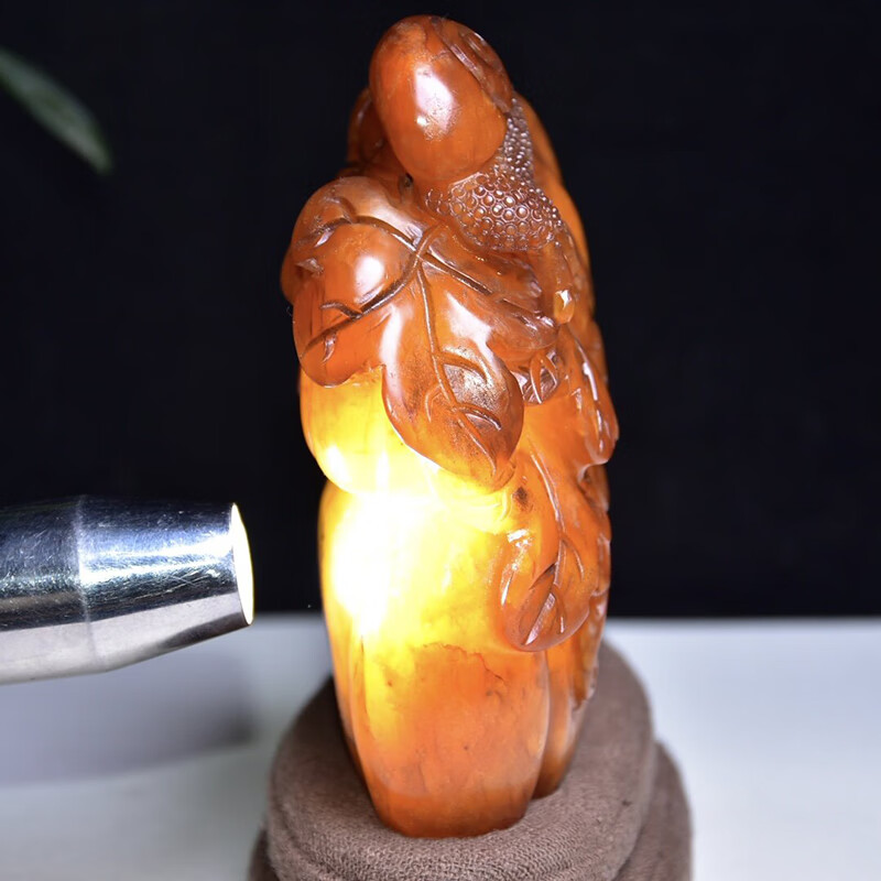 wj132珍藏精品 寿山石灯光冻田黄石【包罗万象】摆件【图片 价格 品牌