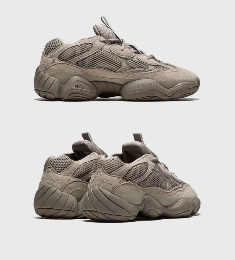 阿迪达斯adidasyeezy500水洗灰椰子复古休闲跑步鞋gx3607425