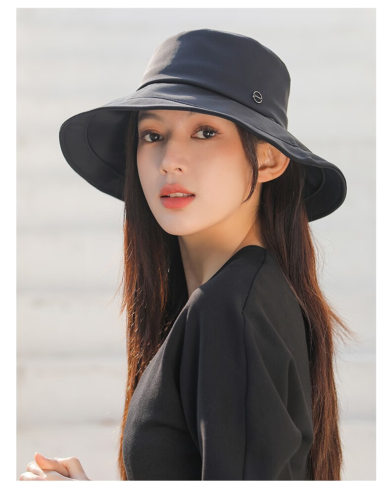 hephsoron轻奢品牌日本渔夫帽女士夏季防晒防紫外线遮阳帽遮脸出游