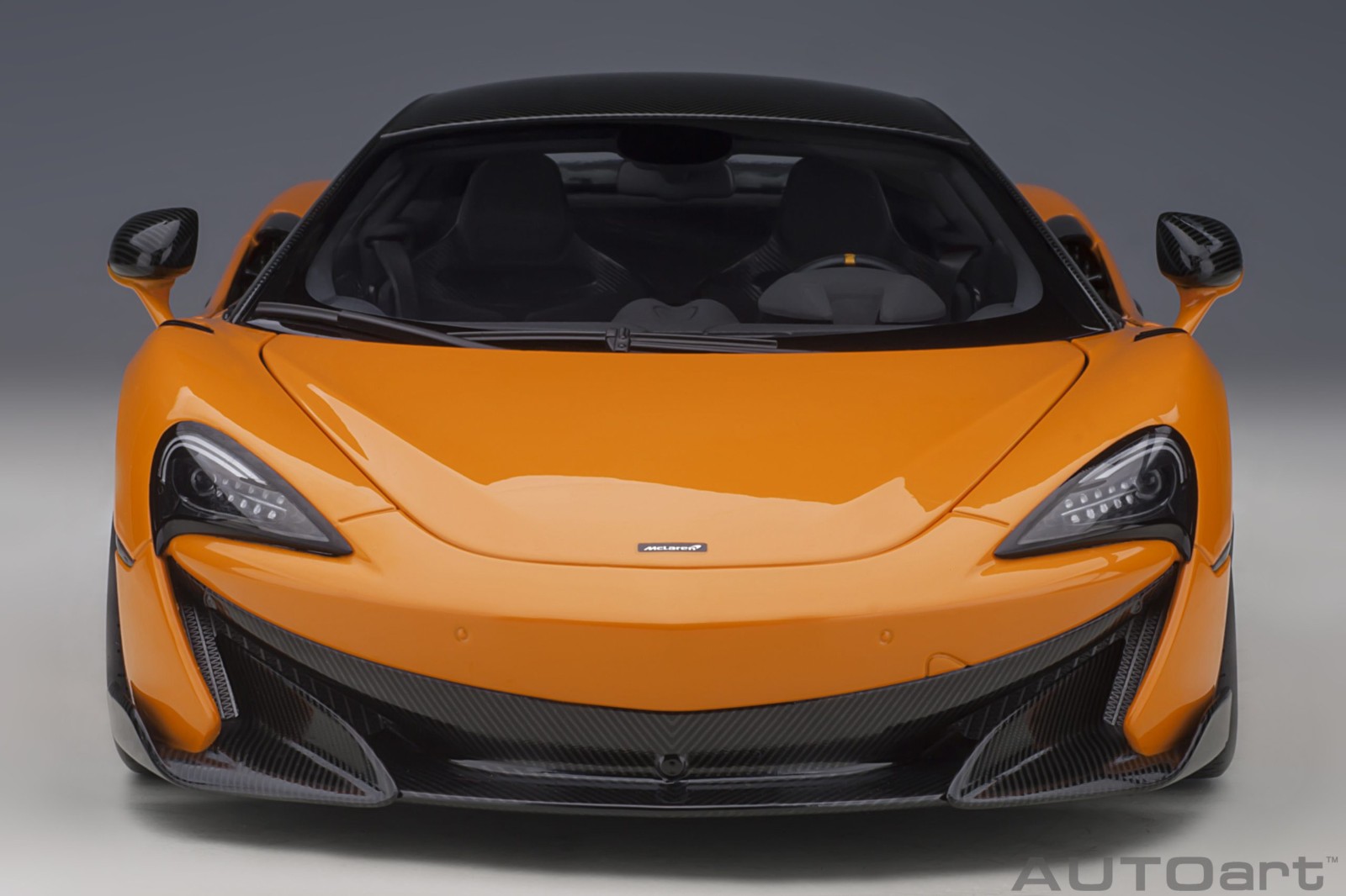 奥拓1/18 迈凯伦mclaren 600lt 跑车模型 车门全开汽车模型车模收藏