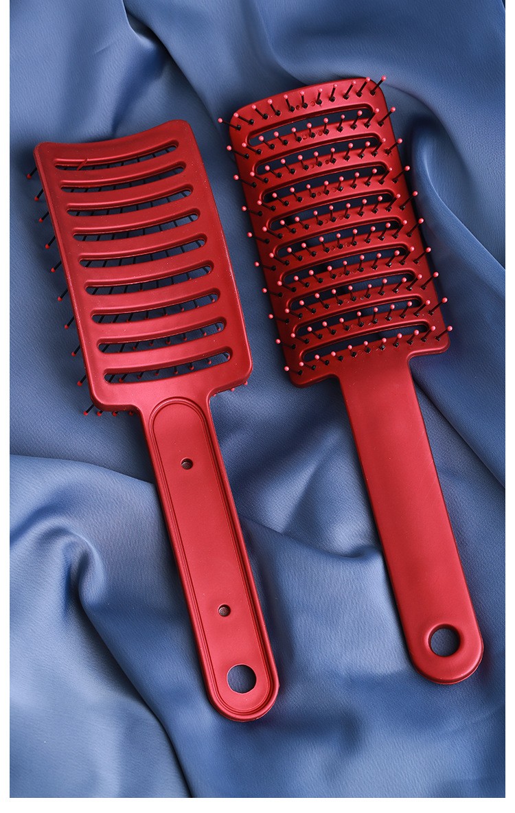 大弯梳头发根蓬松神器造型大弯排骨梳子女网红款高颅顶弧形大板按摩梳