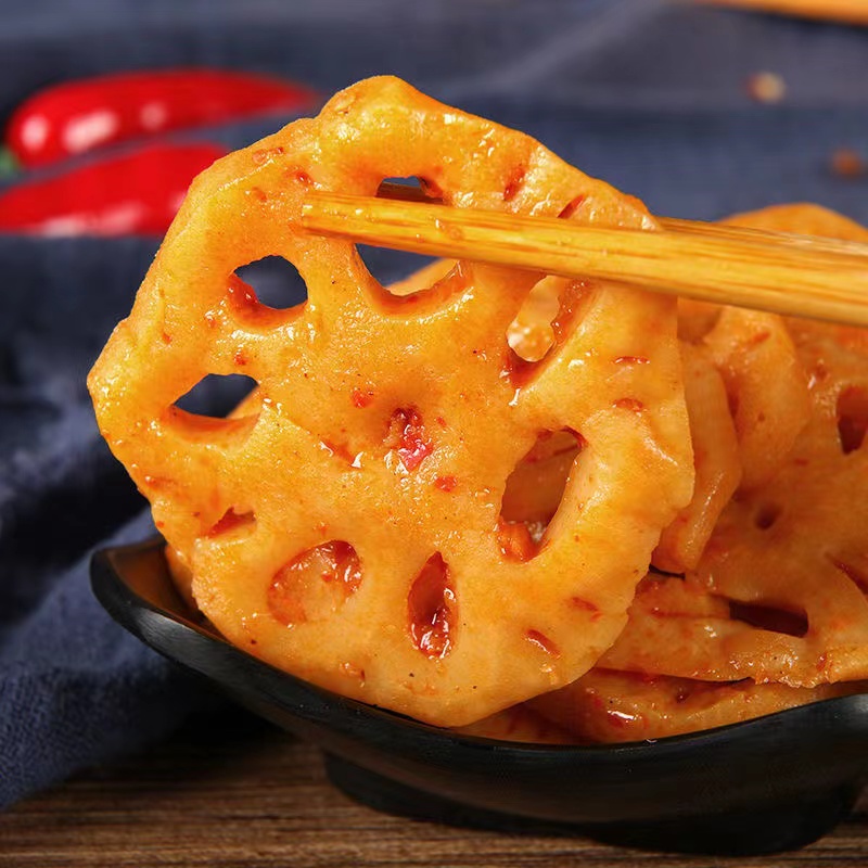 片黑鸭味香辣味卤素菜莲藕片下饭菜零食休闲小吃解馋黑鸭味600g*2盒