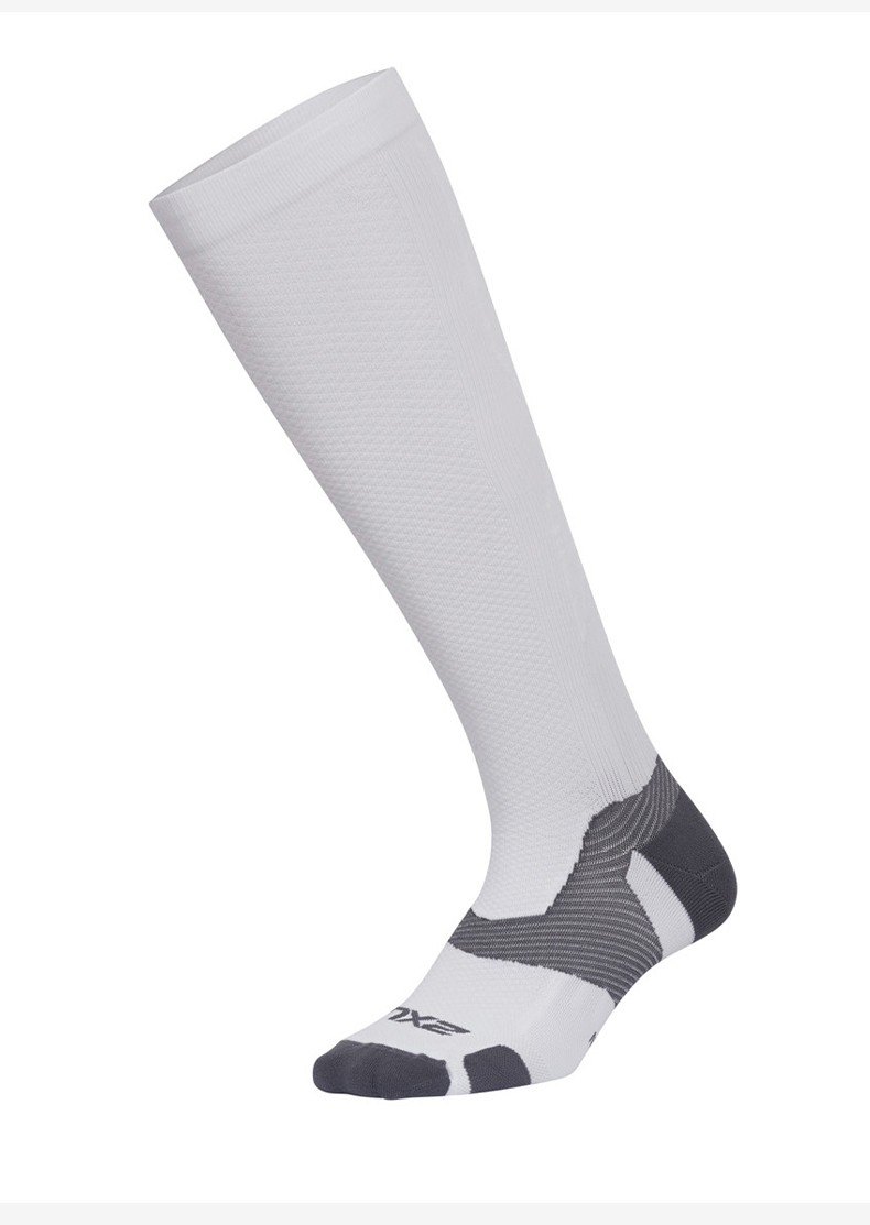 2xu 缓冲脚垫长筒袜 梯度压缩袜子跑步骑行袜足球护腿袜马拉松运动袜