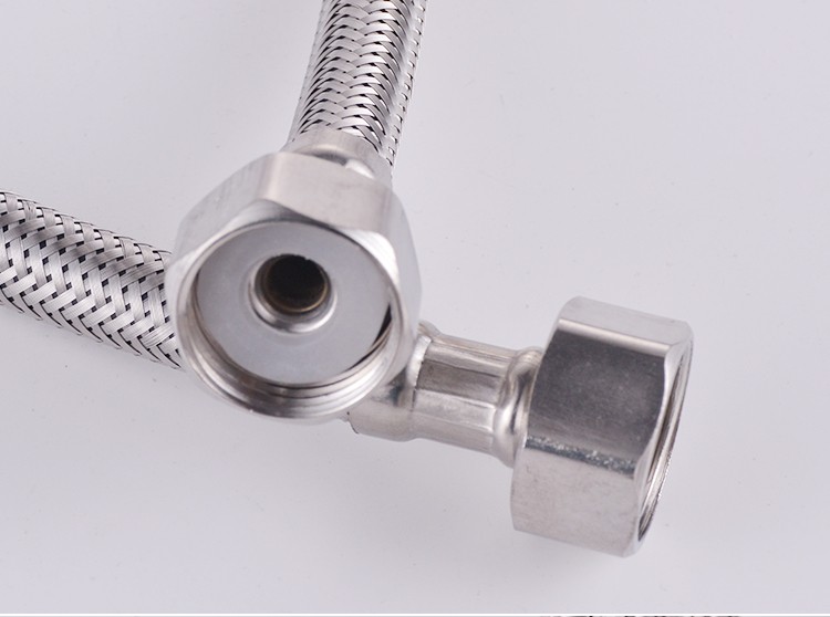 soumiety面盆洗菜盆冷热龙头配件4分通用尖头加长进水软管304不锈钢