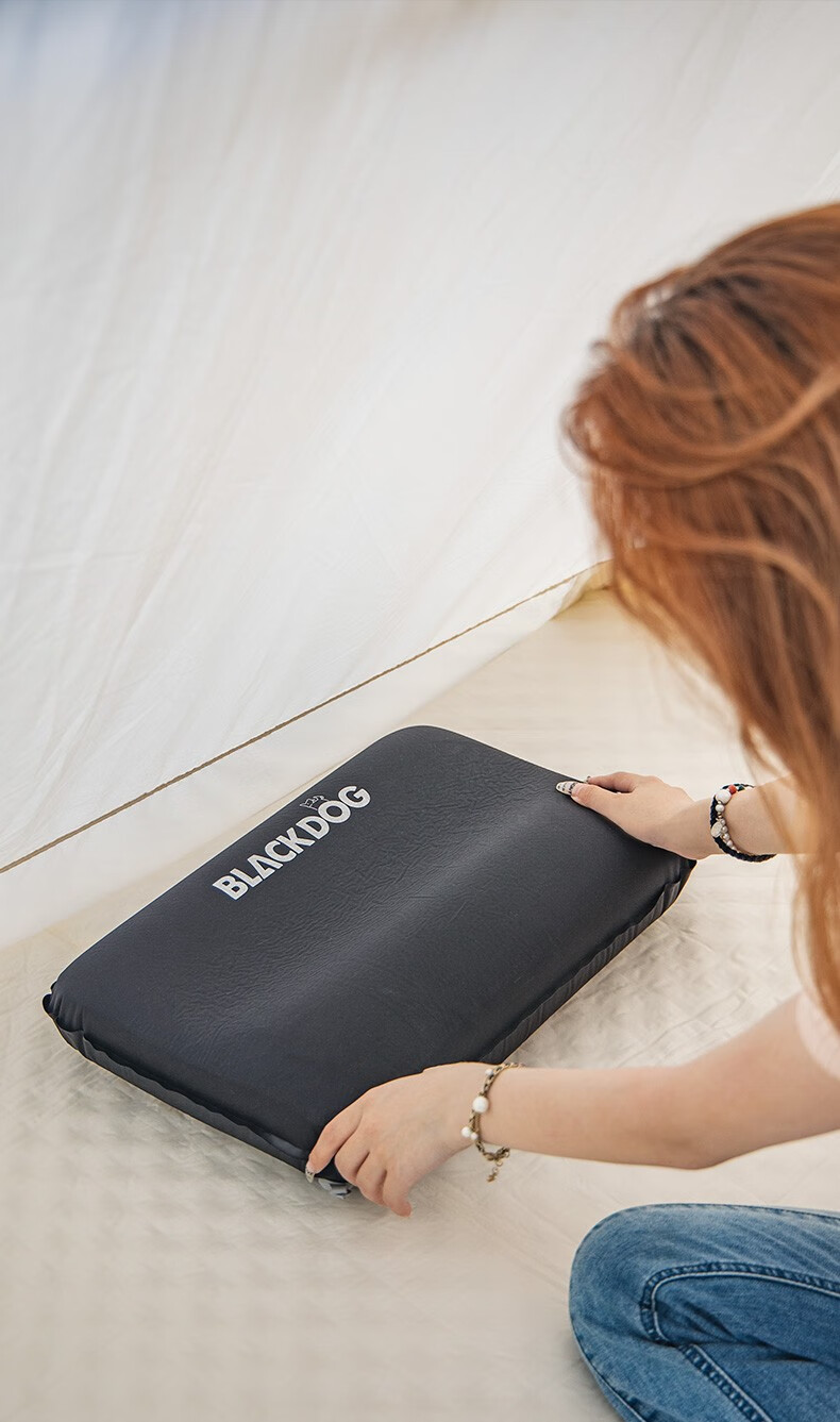 户外自动充气枕头户外露营睡袋气垫枕头便携式旅行枕 充气枕头(夜幕黑