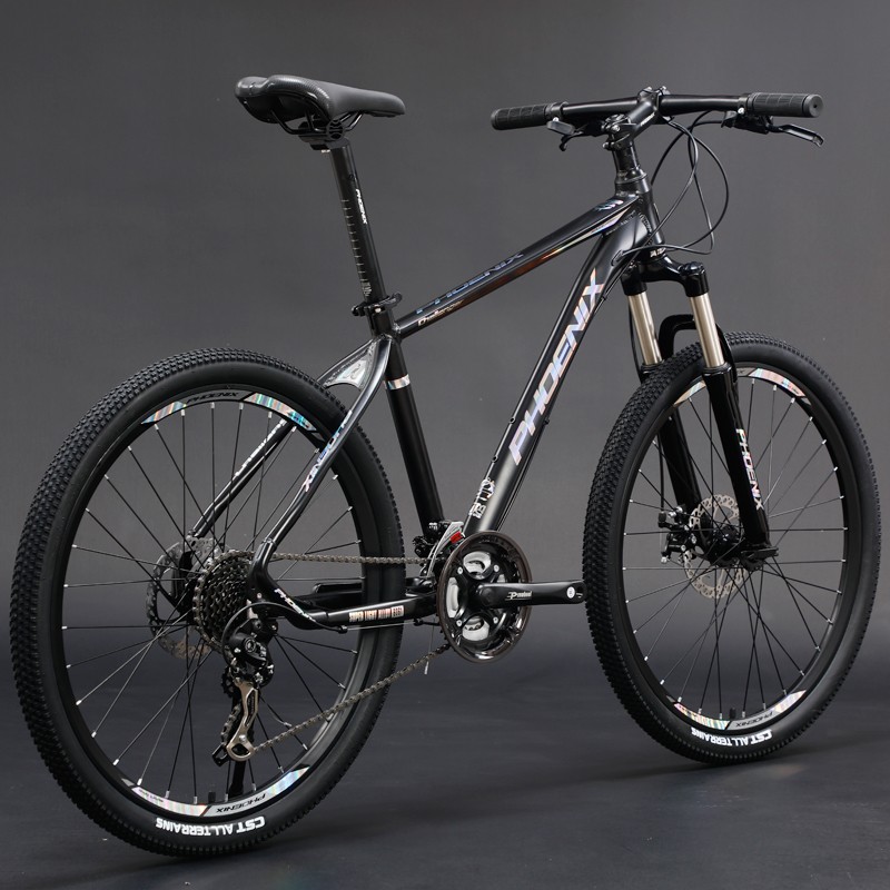 山地车自行车学生成人男女越野减震变速赛车单车禧玛诺 禧玛诺套件 铝