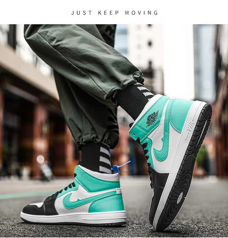 篮球鞋男鞋空军一号高帮烟灰板鞋初中生莆田鞋aj倒钩大码透气运动鞋男