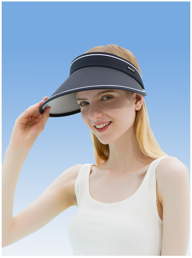 茉寻遮阳帽女士遮脸防紫线外渔夫贝壳户外防晒夏季发箍百搭大帽檐空顶