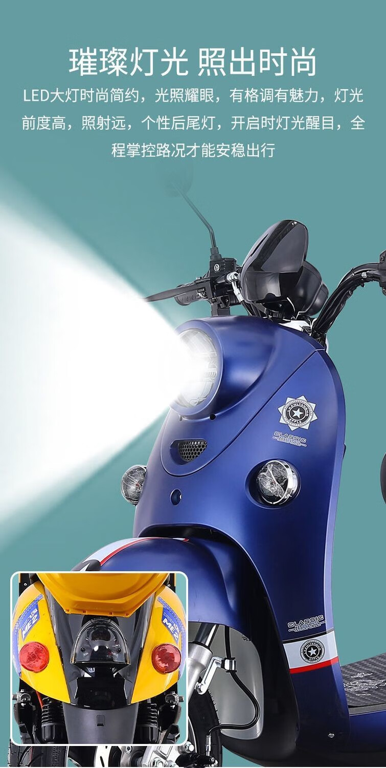 车雅迪同款电动自行车成人学生男女士电摩电瓶车长跑王 小叮当 送尾箱