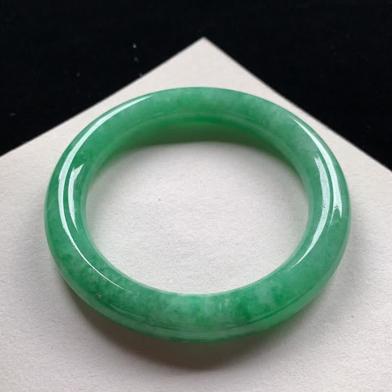 9mm冰满绿圆条 高端送老婆送礼玉镯缅甸a货翡翠【图片 价格 品牌 报价