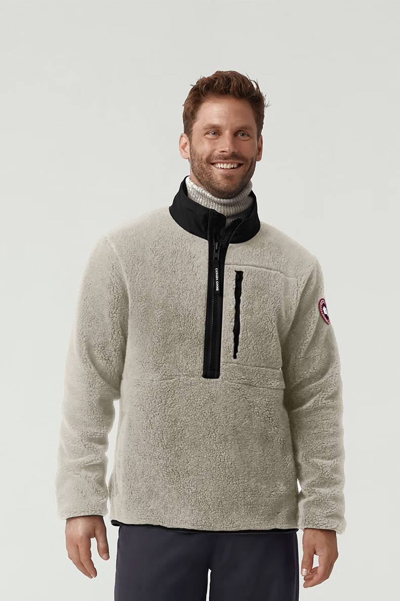 canada goose加拿大鹅 renfrew男士羊毛套头衫抓绒外套 7053m 61 黑色