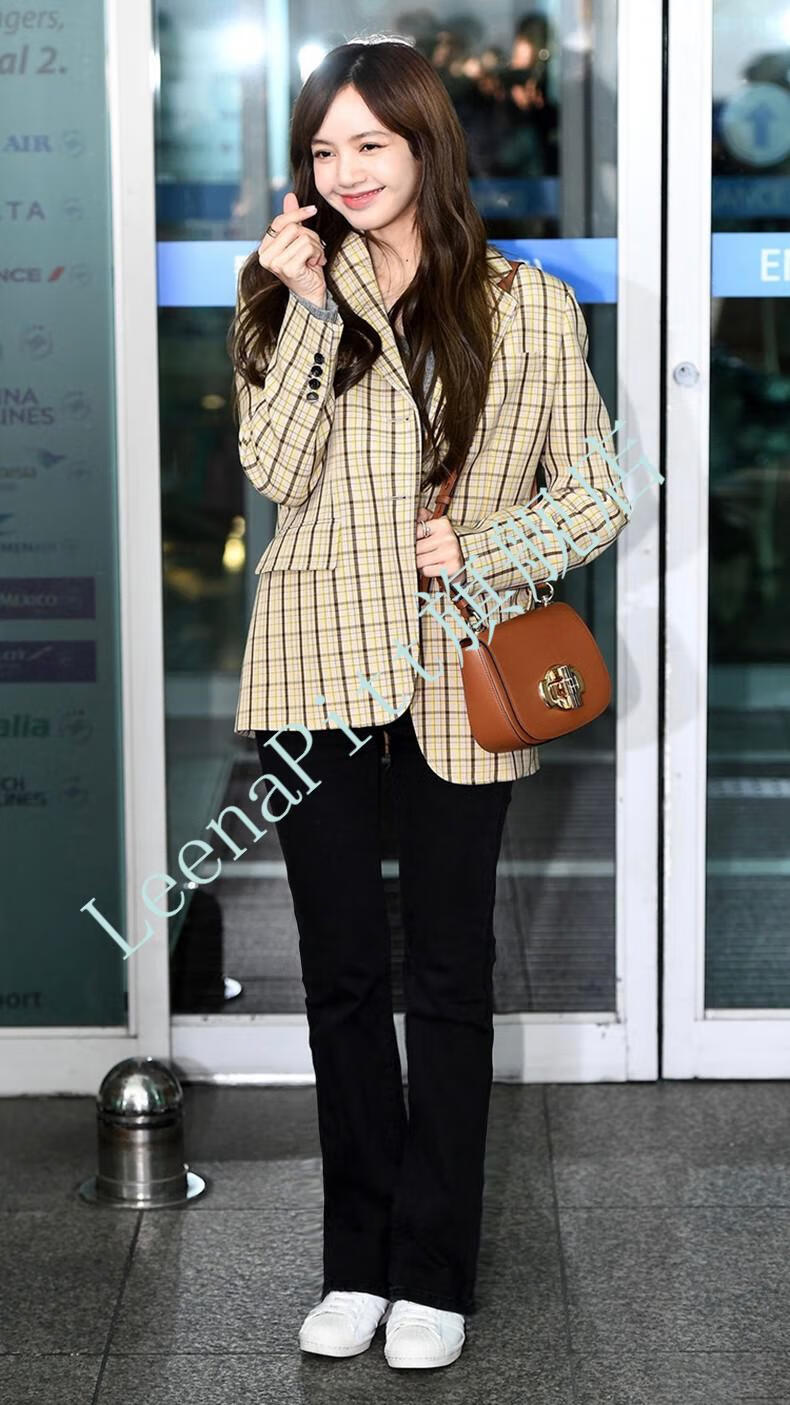 lee napittlisa同款裤子黑色高腰直筒牛仔裤女春季女装新款韩版宽松