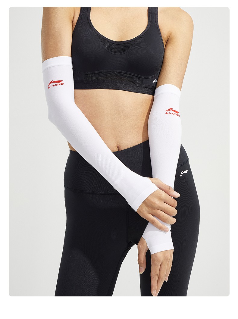 李宁冰袖防晒袖冰丝袖套男女夏季骑车户外开车骑行运动护臂袖套冰袖长