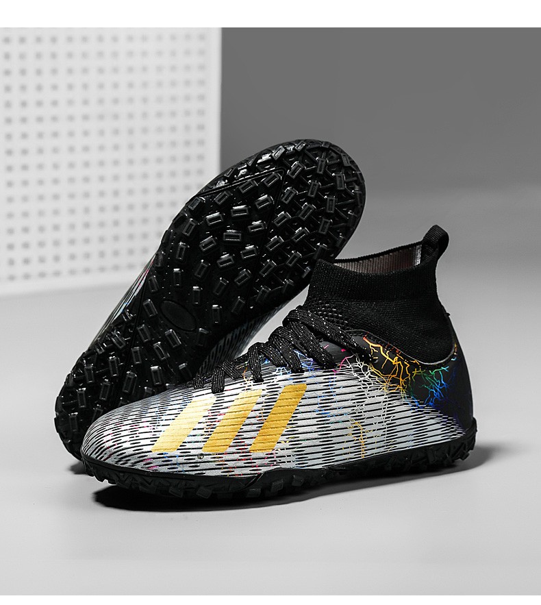 中长钉足球鞋男足球靴男女碎钉tf职业运动训练鞋青少年胶钉守门员高帮