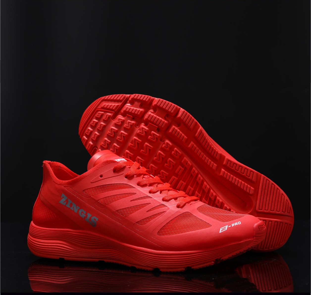 津吉斯 运动鞋男女 马拉松跑鞋男 支撑片红鞋跑鞋减震透气户外防滑