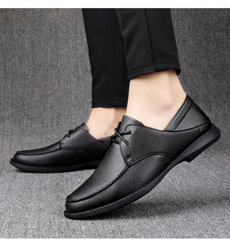 小皮鞋男士真皮软底英伦正装鞋男白色夏天透气镂空休闲鞋2126白色41