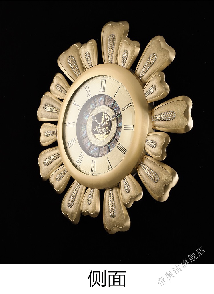 帝奥洁 欧式纯铜挂钟高档大气背景墙壁钟客厅餐厅酒店办公室装饰挂墙