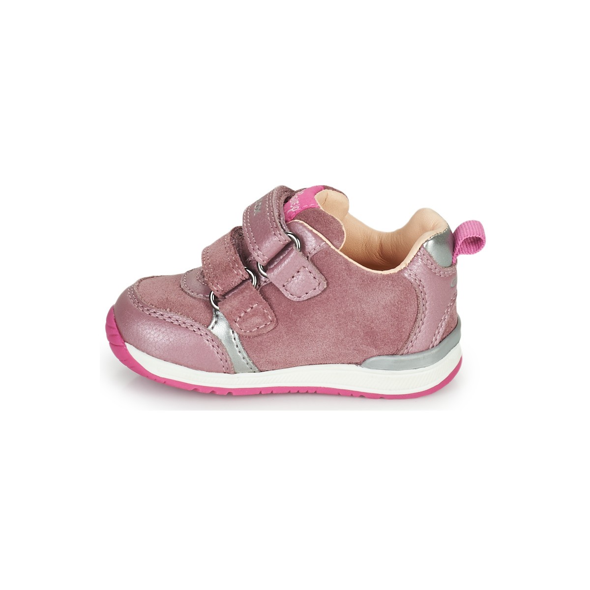 geox健乐士童鞋女孩幼童时尚低帮魔术贴板鞋舒适透气玫瑰色春秋b160lb