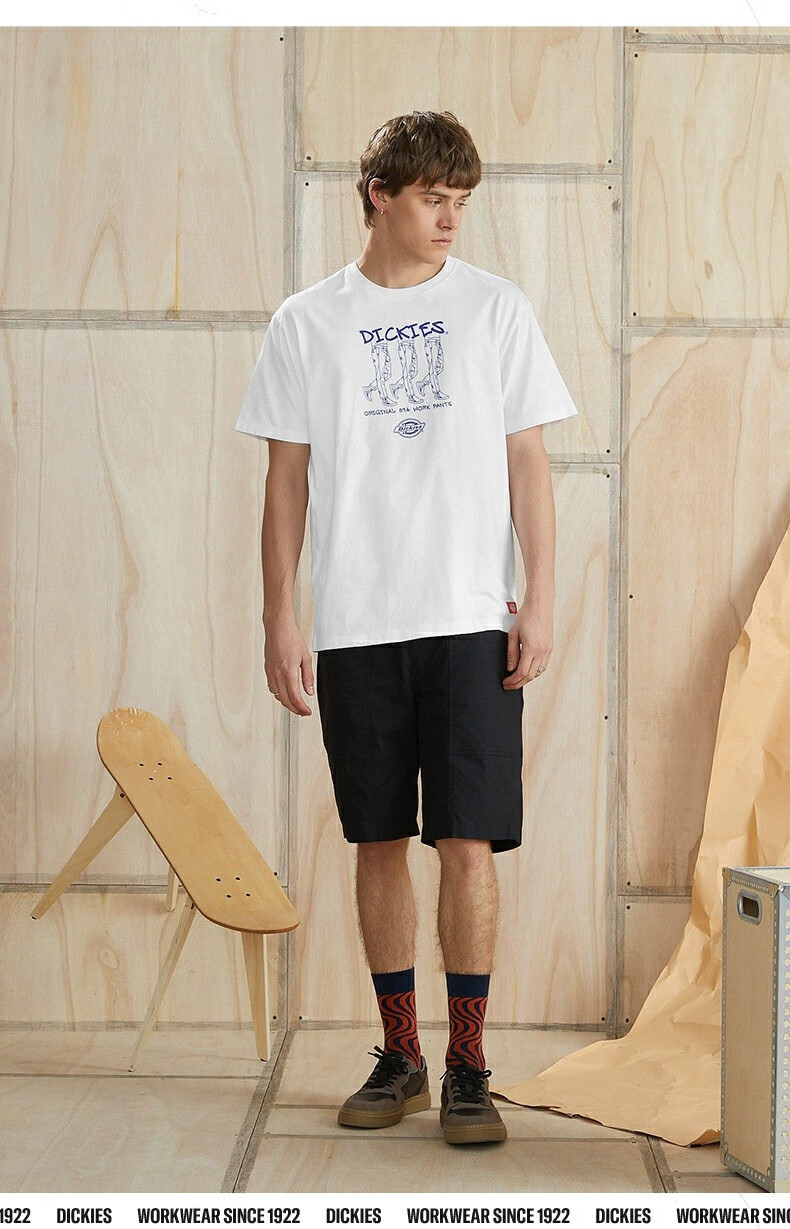 dickiest恤 男22春夏纯棉个性别致logo潮酷上衣t恤 dk010374 黑色 xxl