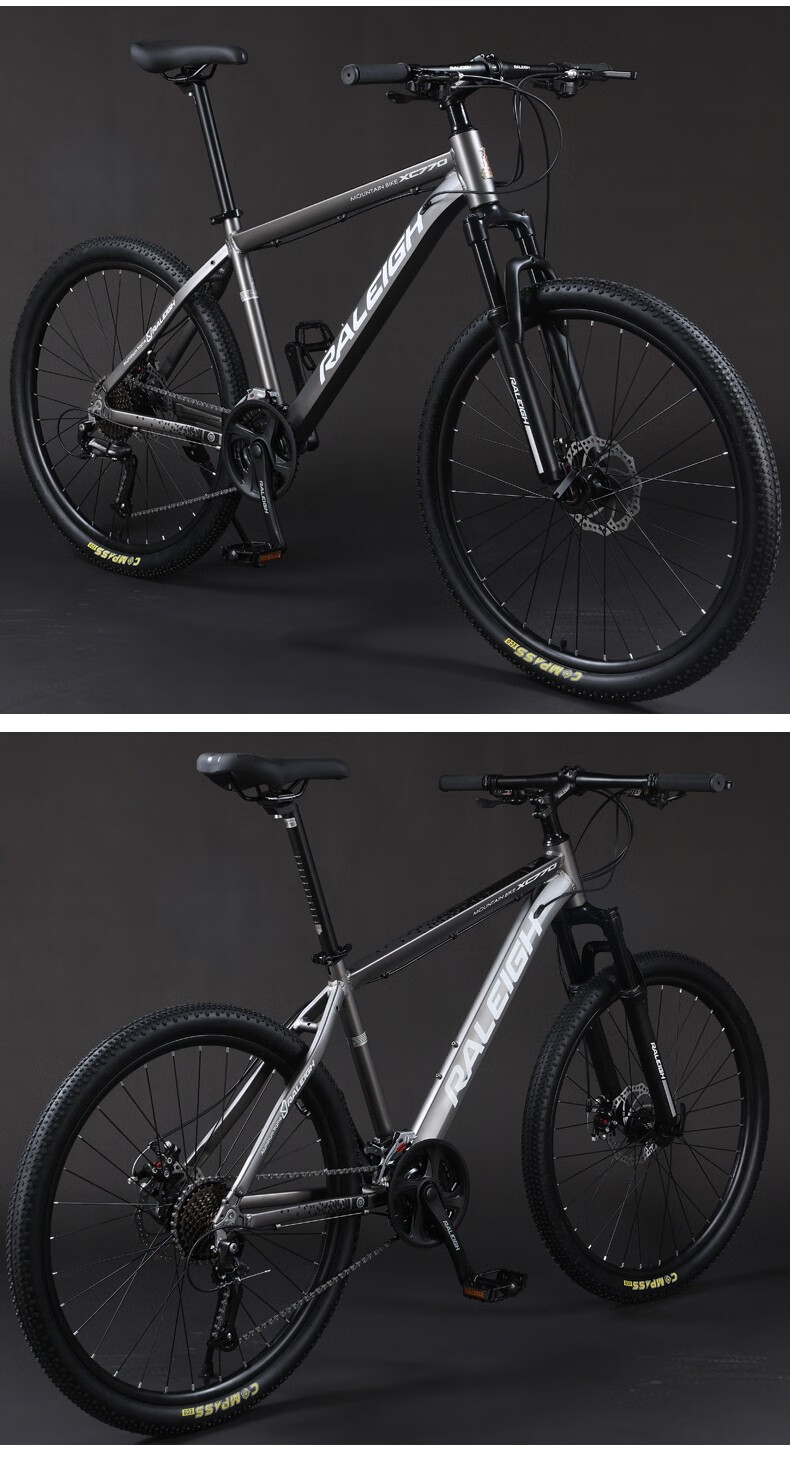 raleigh英国兰令山地车自行车铝合金车架双碟刹学生成年