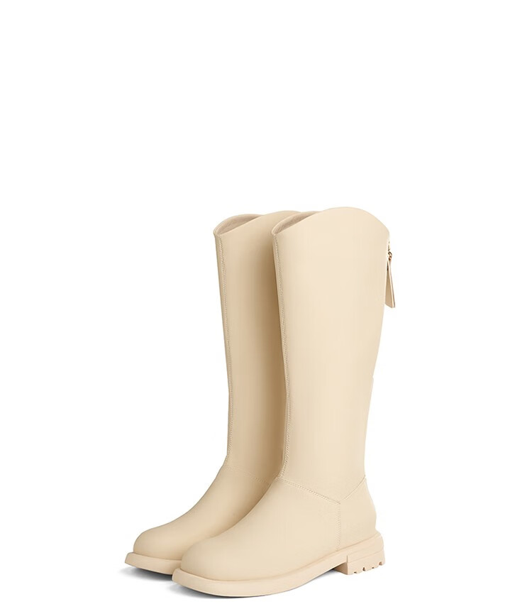 卓诗尼长靴女长筒2022秋冬季新款不过膝女生韩版品牌女靴子 灰绿色 35