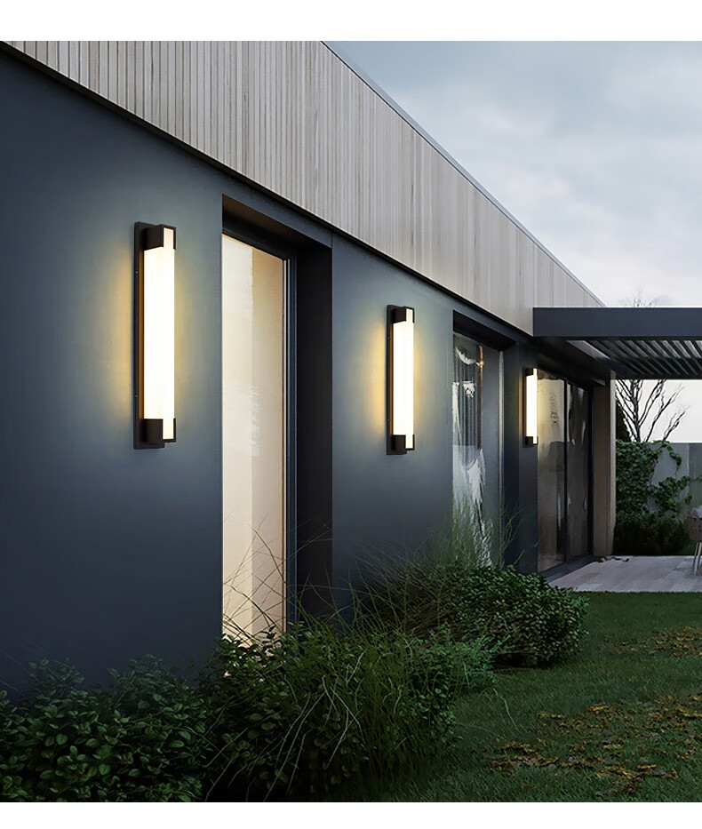 聚承户外防水壁灯简约现代花园别墅庭院灯超亮led家用大门口壁灯酒店