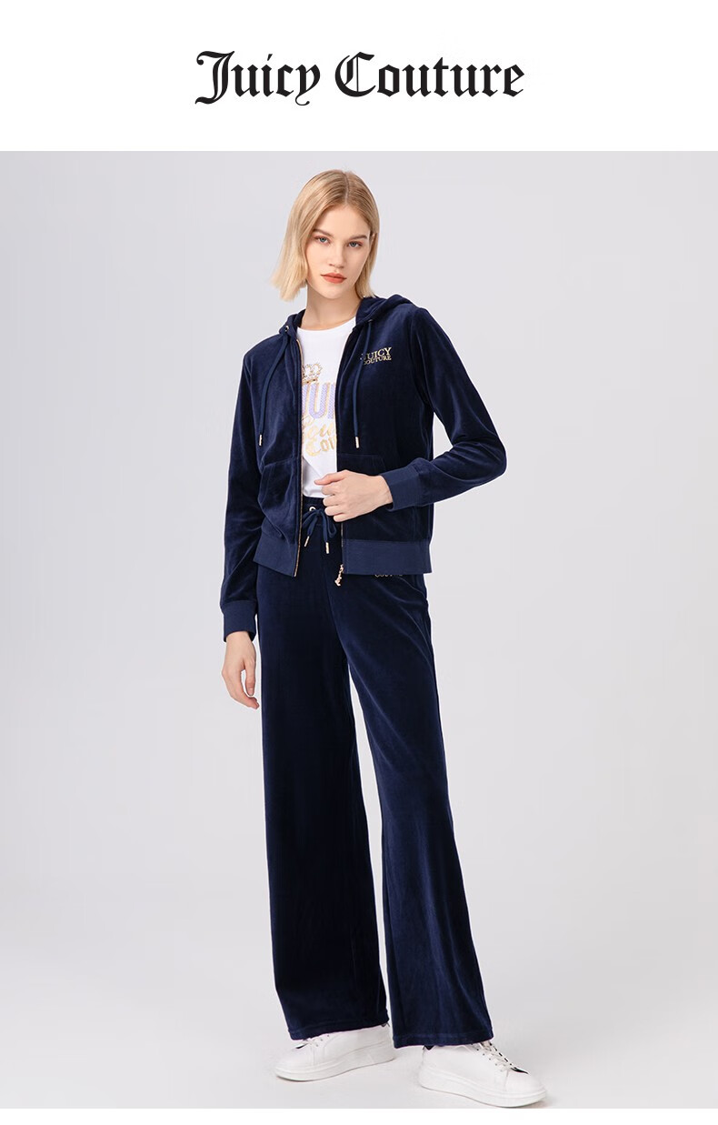 juicycouture橘滋女装天鹅绒外套女2021秋款运动短外套宽松上衣休闲