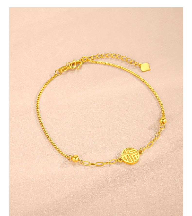 9g-小福牌黄金手链(42 3cm)【图片 价格 品牌 报价】-京东