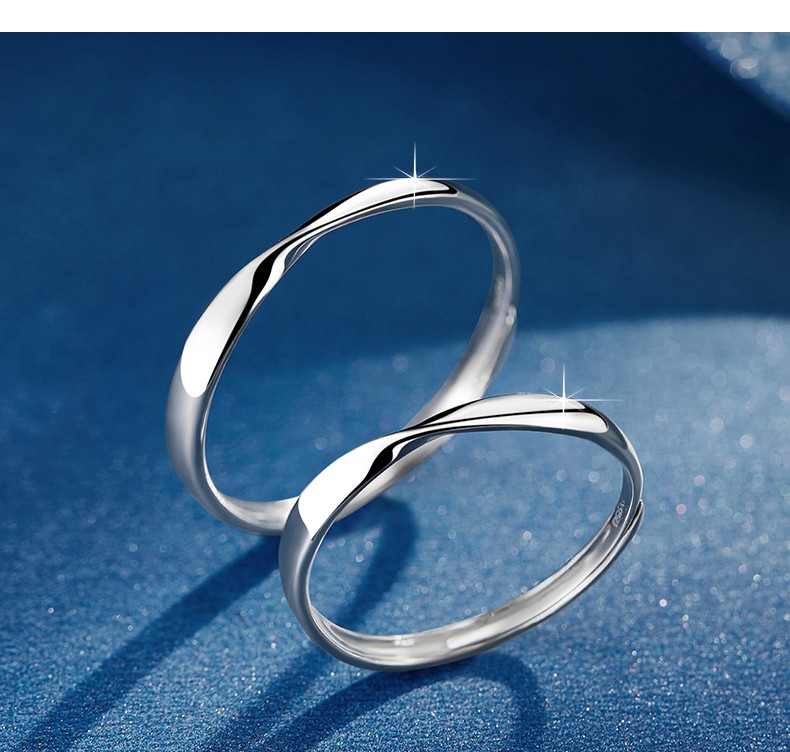法卡曼轻奢品牌情侣戒指女pt950铂金莫比乌斯环对戒夏轻奢男女一对