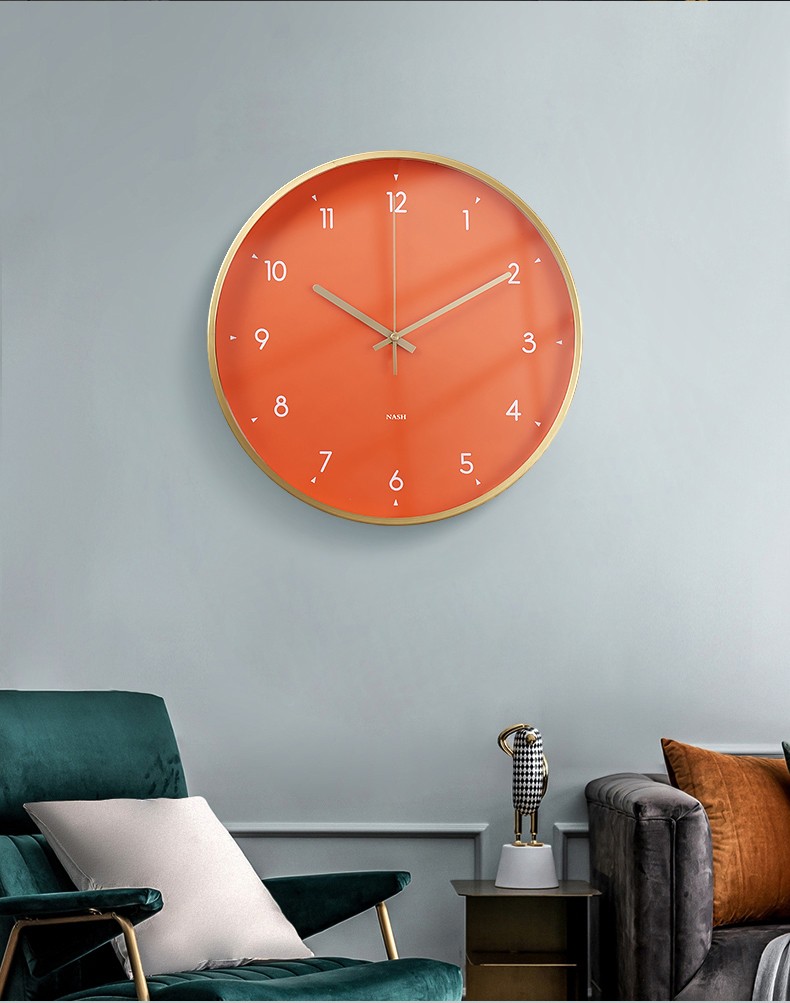 纳什(nashi)北欧轻奢客厅挂钟家用挂墙时钟饰现代简约钟表艺术装饰