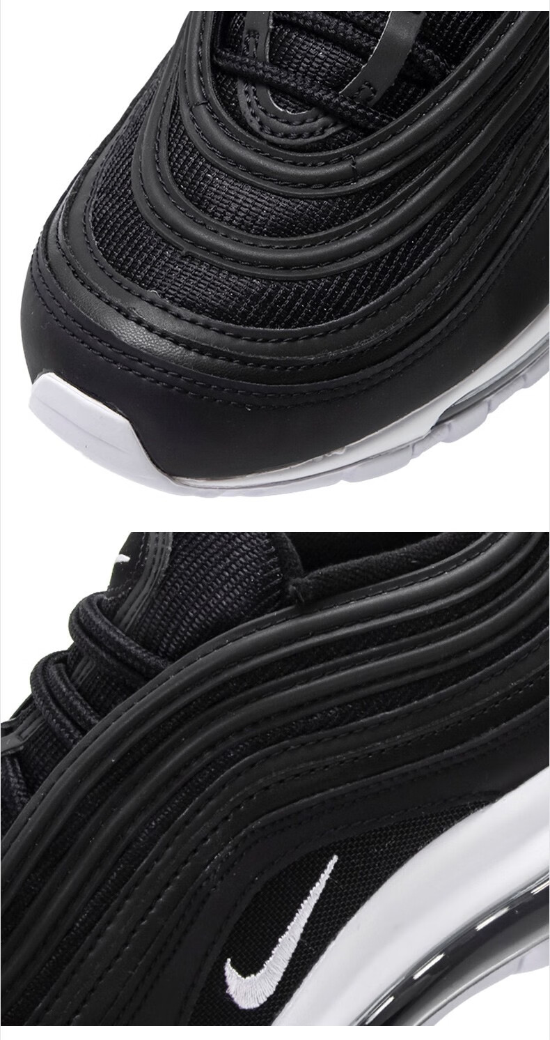 耐克(nike)男鞋新款air max 97纯白子弹头全掌气垫休闲鞋缓震耐磨运动