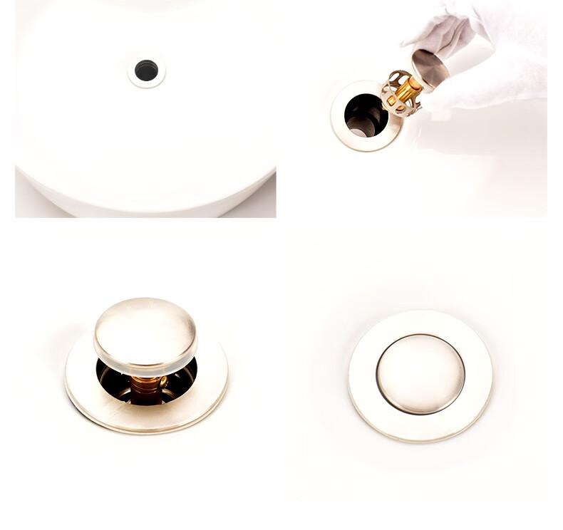 珹益鑫 洗脸盆面盆下水器洗手盆漏水塞活塞洗脸池按压式防堵铜弹跳芯