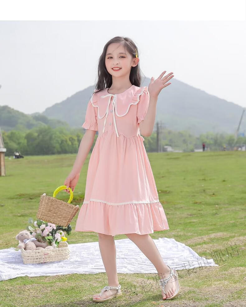 女童连衣裙夏天装8儿童洋气9中大童夏季十岁小女孩棉质公主裙子12今年