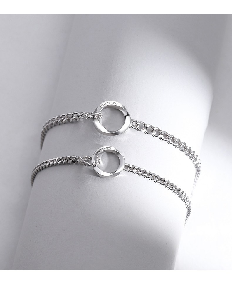 法卡曼轻奢品牌情侣手链女一对莫比乌斯环男女款简约时尚首饰品手环