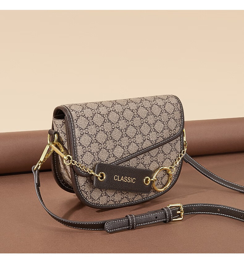 皓顿包包女包2022新款时尚百搭单肩包女士奢侈品ck马鞍包个性化斜挎