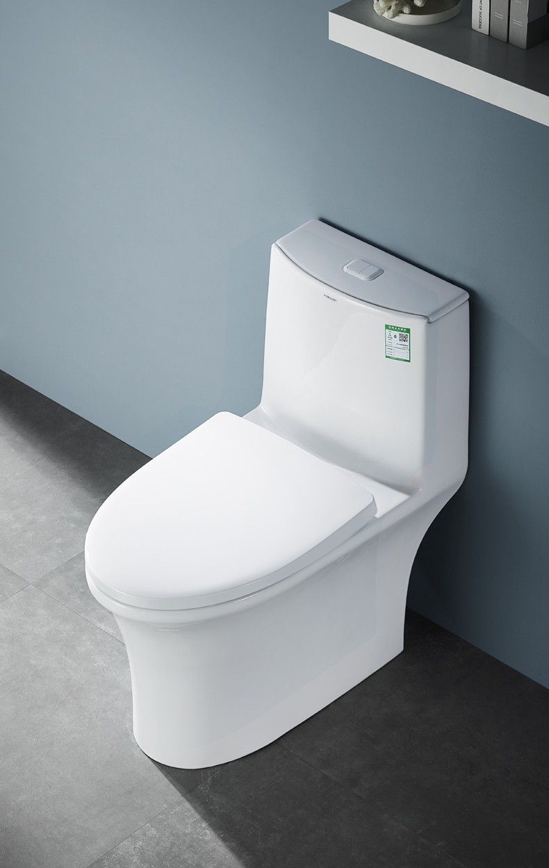 法恩莎卫浴新款马桶喷射虹吸式家用除臭防溅水超薄座便器fb16155fb1