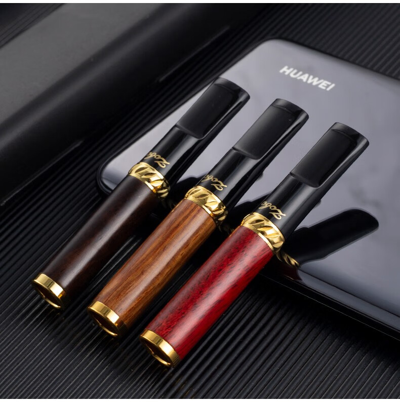 zobo正牌檀木烟嘴过滤器循环可清洗高档男女士粗细支两用实木滤嘴 220