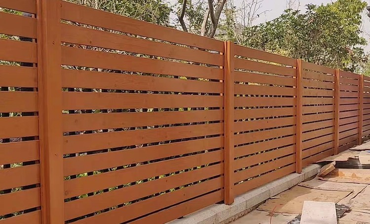 户外防腐木围栏栅栏庭院围墙隔断遮挡花园篱笆围挡阳台护栏杆扶手 e款