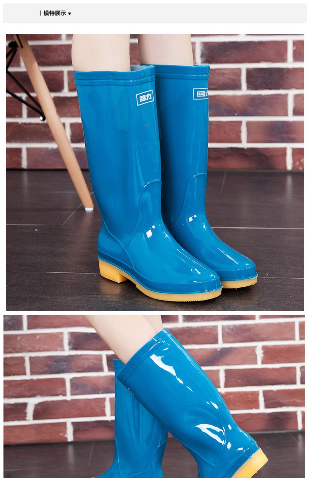 回力时尚雨鞋女式防水防滑胶鞋水靴秋季高筒雨靴水鞋夏季套鞋外穿墨绿