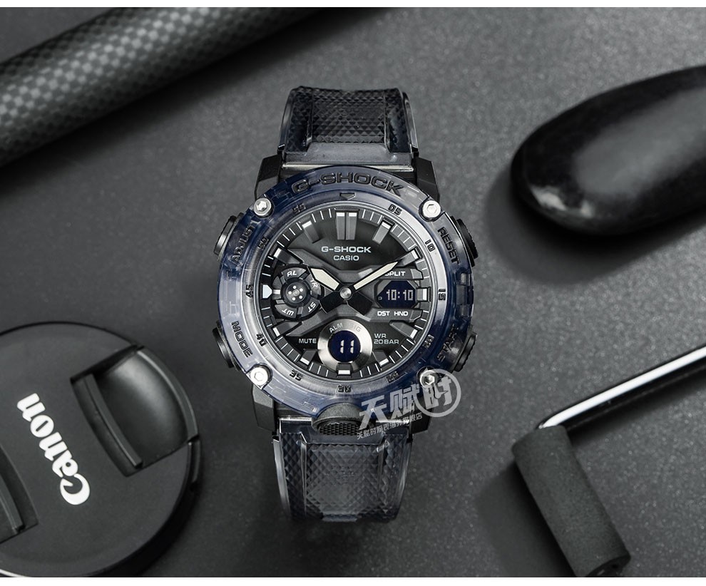 卡西欧casio手表gshock冰韧系列破冰行动透明灰防水运动男表ga110sk