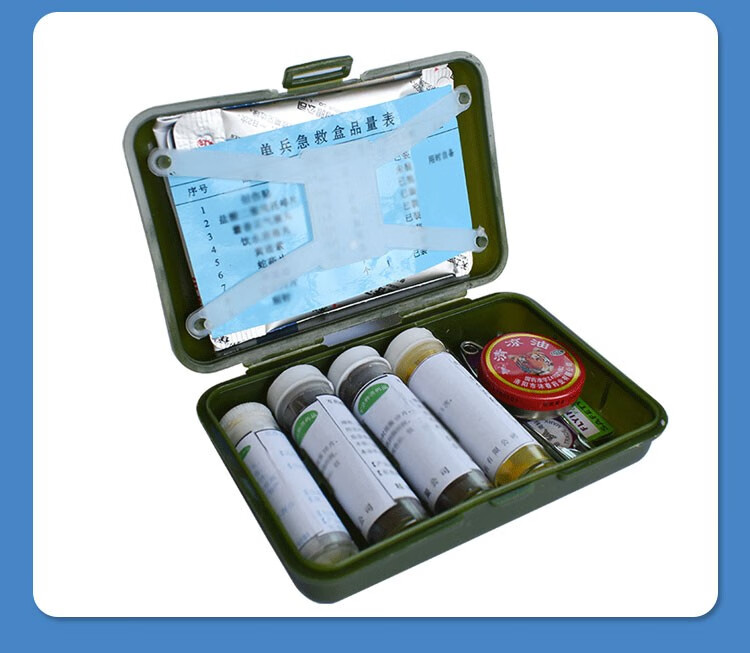 无人戟 单兵急救盒便携式户外急救包战术急救盒应急急救盒 军绿色含