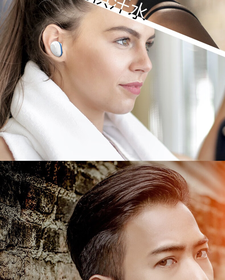 德米克(demy)双麦降噪迷你真无线蓝牙耳机电量显示enc蓝牙耳机立体声