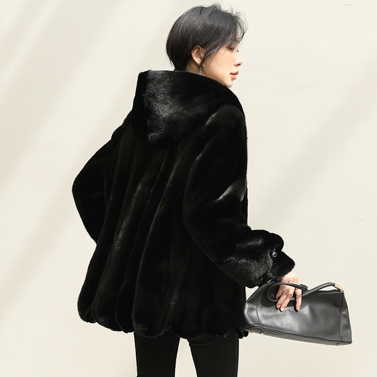 慕千唐 貂皮大衣女天鹅绒母貂皮外套水貂裘皮整海宁皮草 低腰浪尾 l