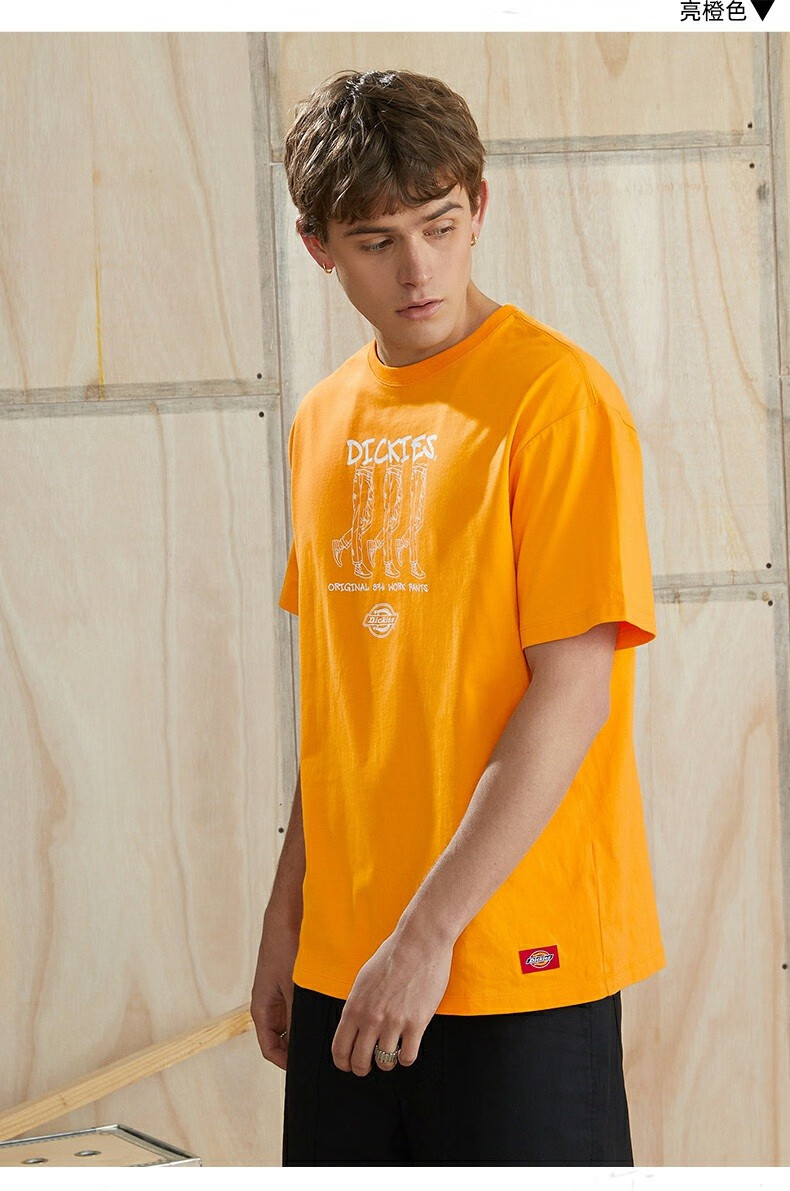 dickiest恤 男22春夏纯棉个性别致logo潮酷上衣t恤 dk010374 黑色 xxl