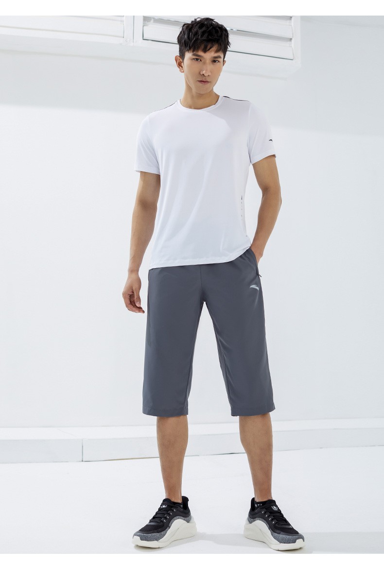 安踏速干裤运动裤男士2022夏冰丝七分短裤跑步休闲中裤薄款裤子1基础