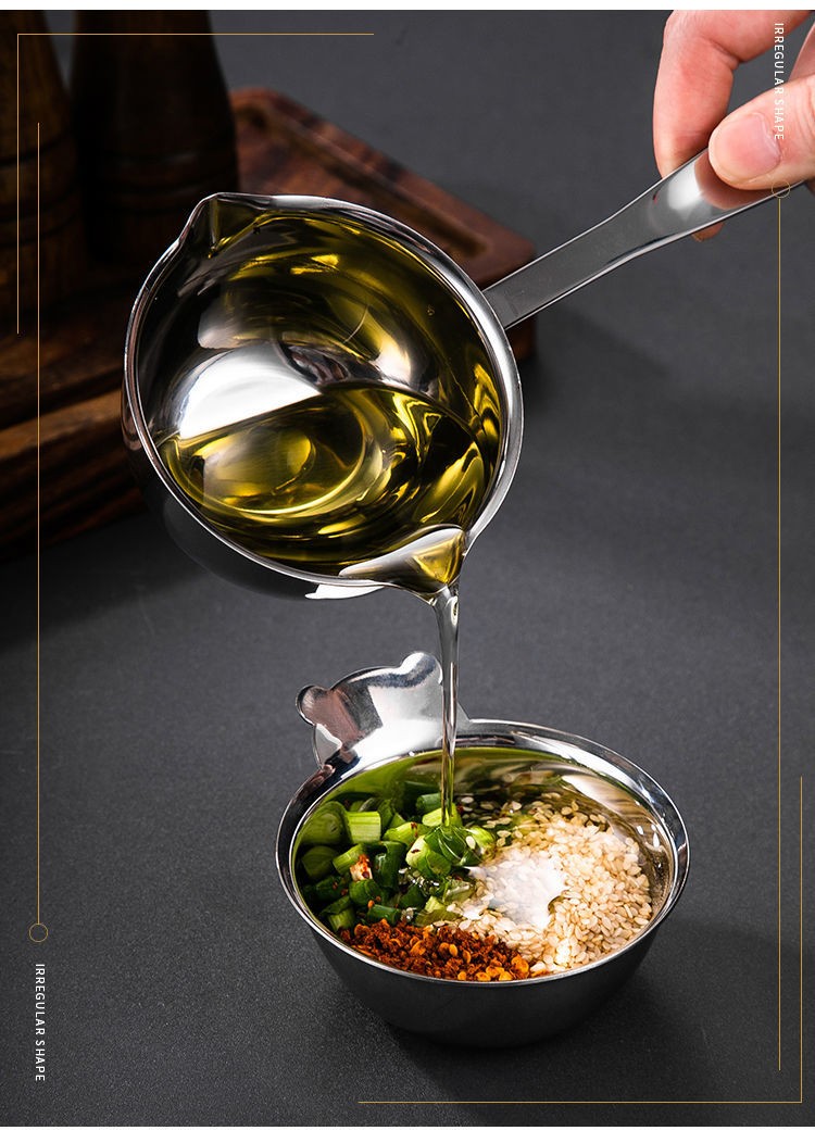 斯宝路泼油小锅304不锈钢迷你酱汁锅烧油热油神器专用小油锅家用小油